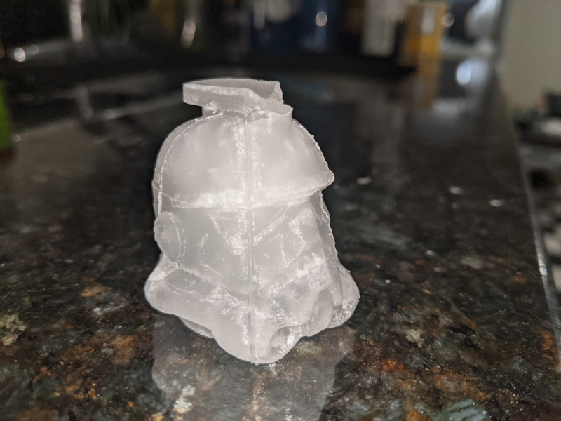 Wax storm trooper helmet